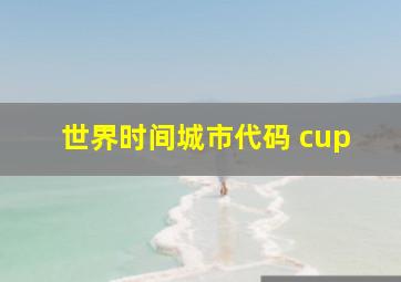 世界时间城市代码 cup